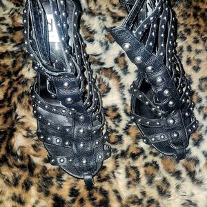 Dolce Vita Black Studded Sandals